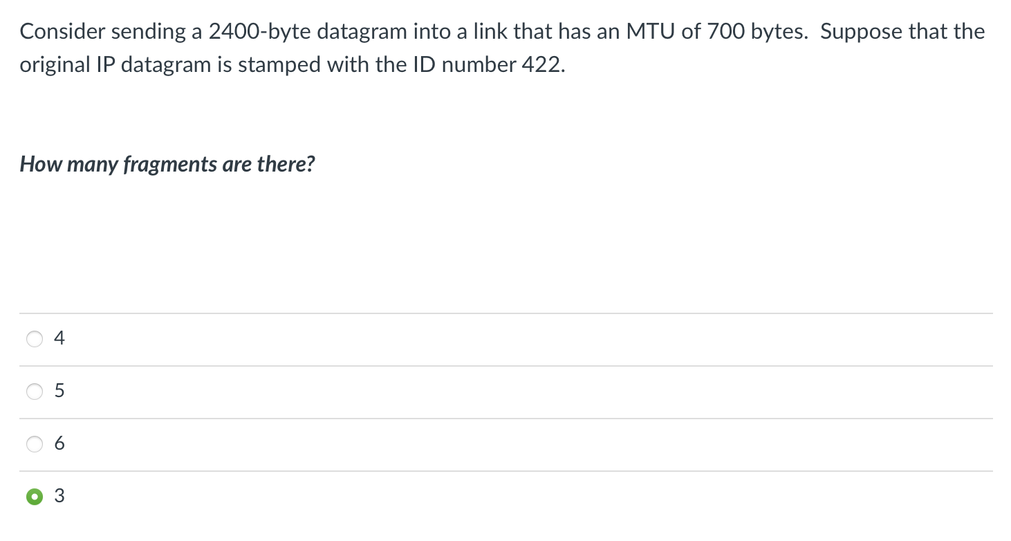 longest prefix matching and has the following forwarding table: Prefix 11 Match