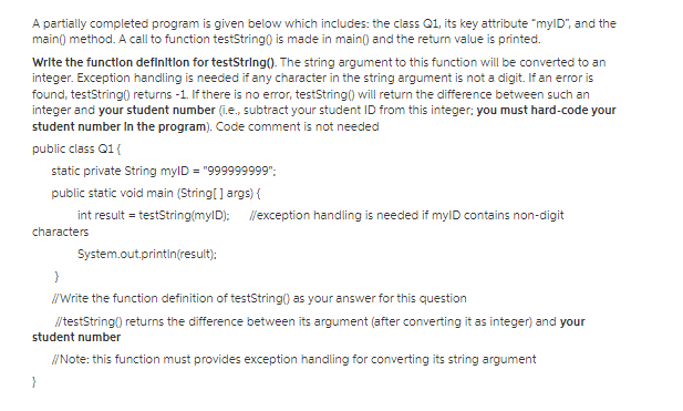 following code or add exceptions everywhere that applies. public class CalcNeedExceptions {