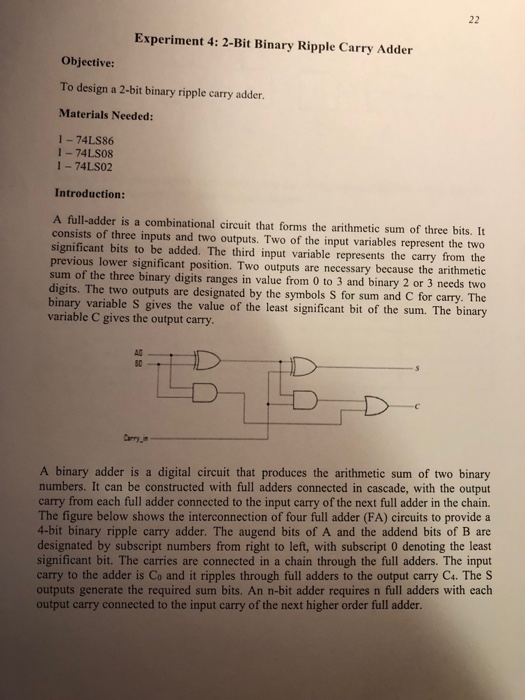 bit Full Adder Verilog implementation 4 bit Binary Parallel Adder coding using