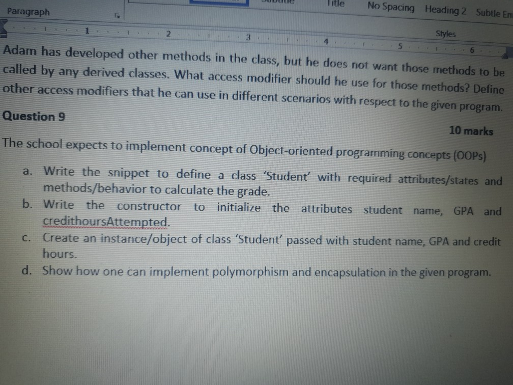 Paragraph E Title No Spacing Heading 2 Subtle Em 1 2 3