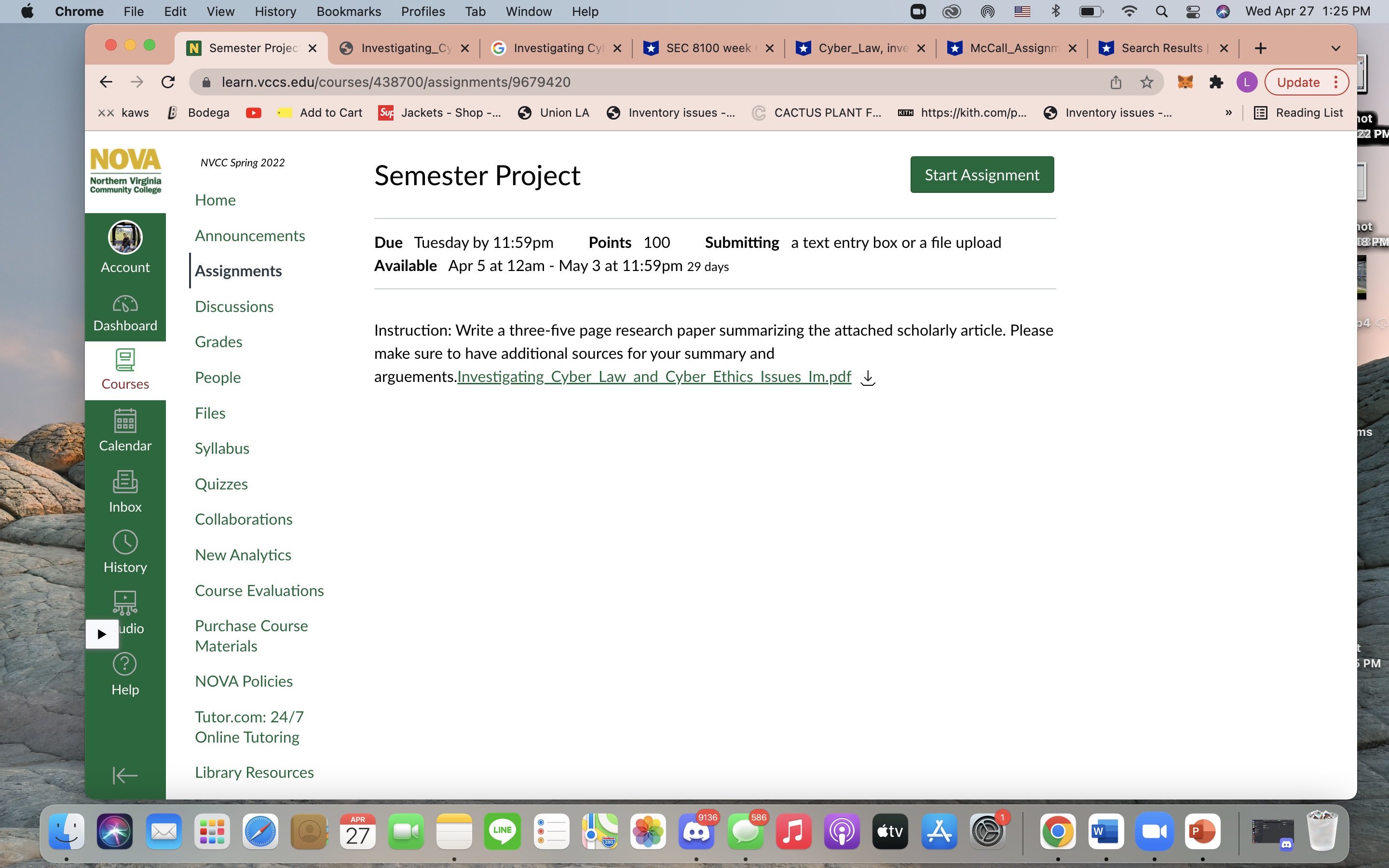 Chrome File Edit View History Bookmarks Profiles Tab Window Help ( Wed