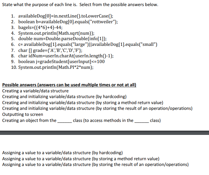 The other three columns are daily observations of different quantities over one
