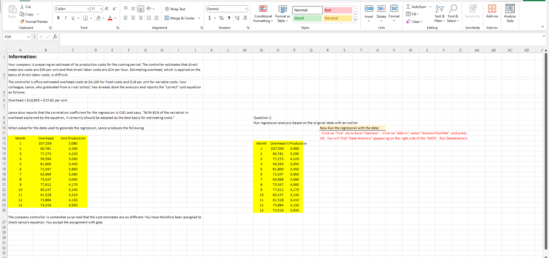 & Cut Calibri LE Copy Paste BIU K16 Format Painter Clipboard A