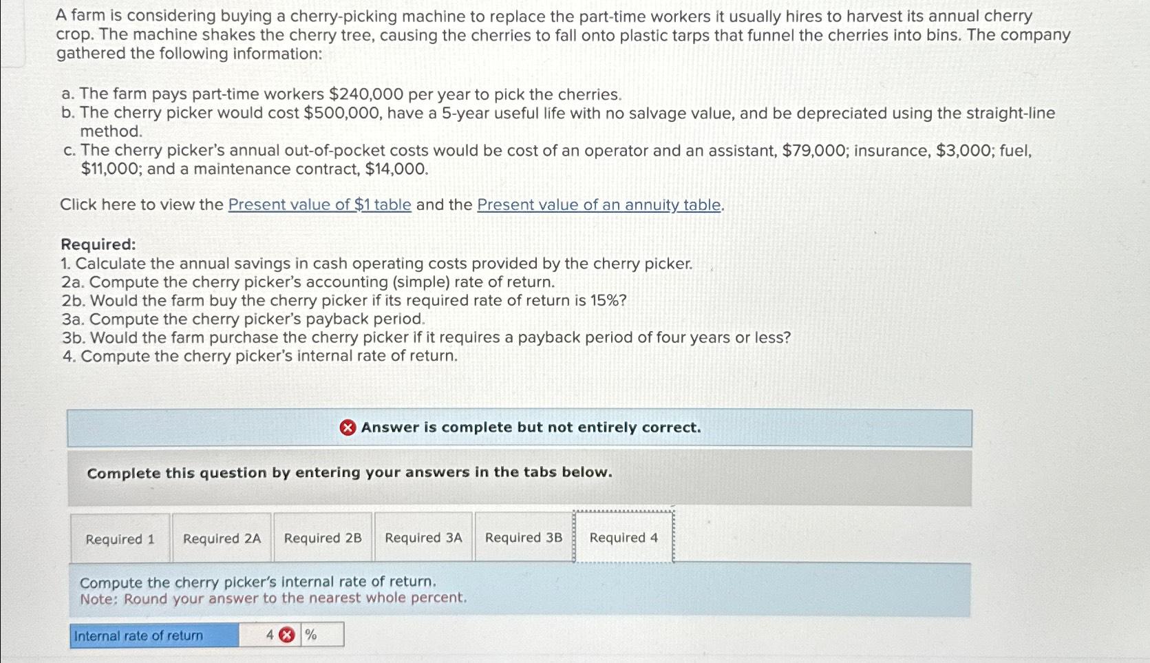 A farm is considering buying a cherry-picking machine to replace the part-time