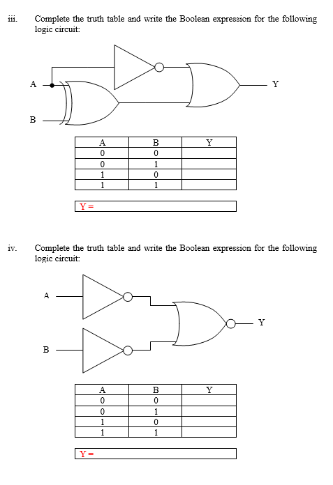 expression for the following logic circuit: 11. A R Y= A B