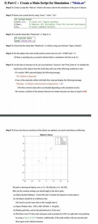 3) Part C: Create a Main Script for Simulation: "Main.m" Step C-1.