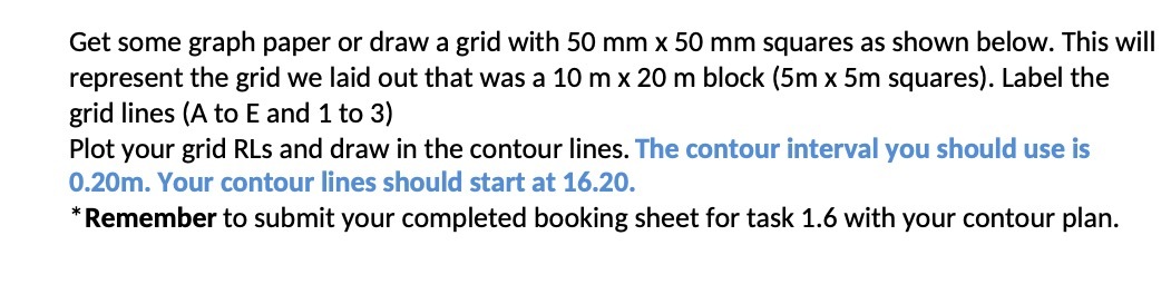 Get some graph paper or draw a grid with 50 mm x