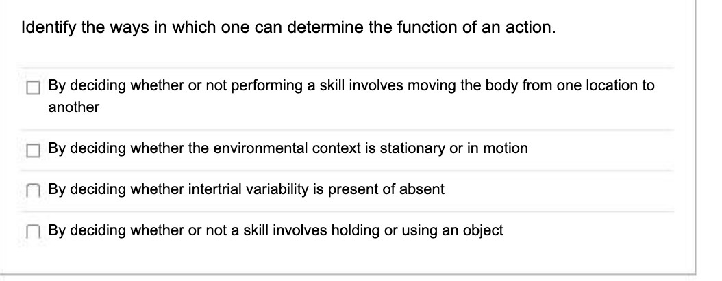 Identify the ways in which one can determine the function of an