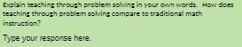 Explain teaching through problem solving in your own words. How does teaching