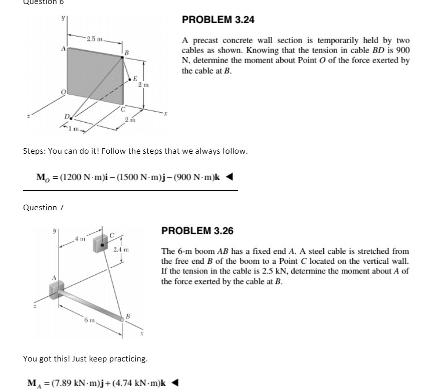 Question b 2.5 m. B 2 m PROBLEM 3.24 A precast concrete