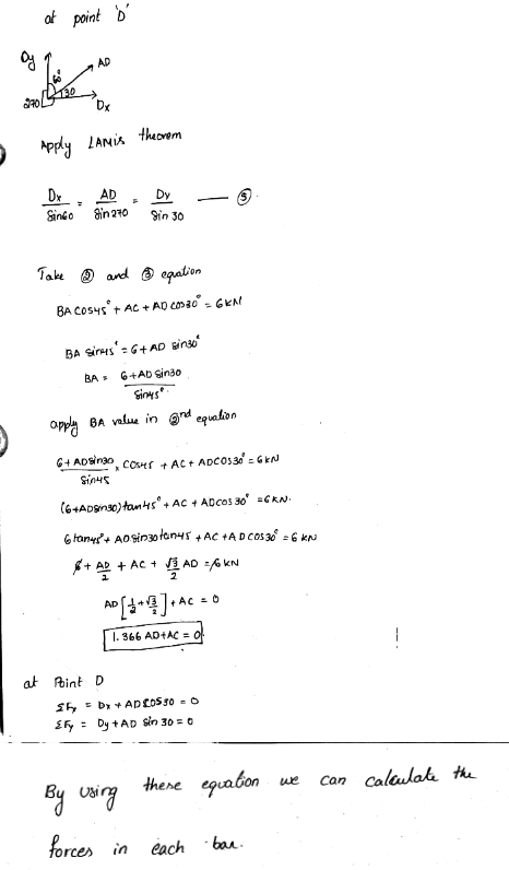 bottom member is 1m long between pins. The outside diameter of the