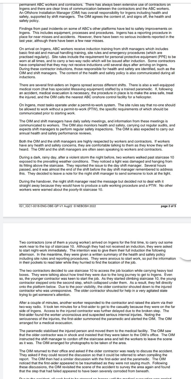 permanent ABC workers and contractors. There has always been extensive use of