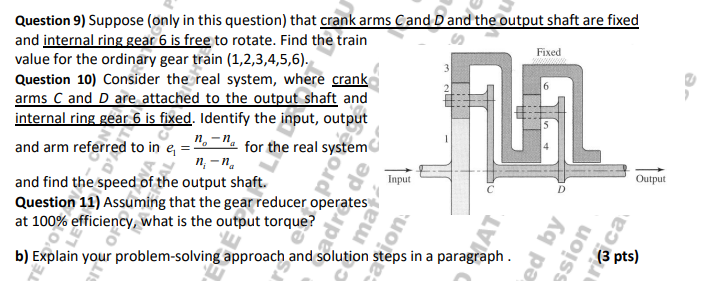 (7 pts) AWA ROIT D'A OTTAWA TERIAL In the two-stage planetary gear