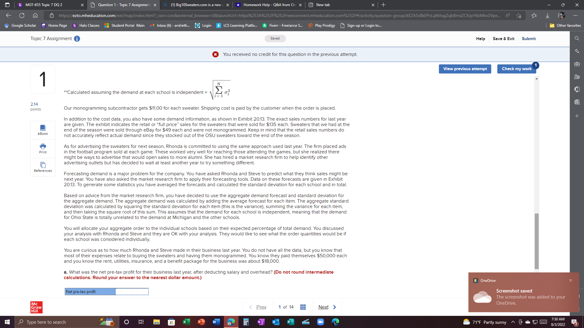 Q(1) Big 10Sweaters.com is a new * Homework Help - Q&A from