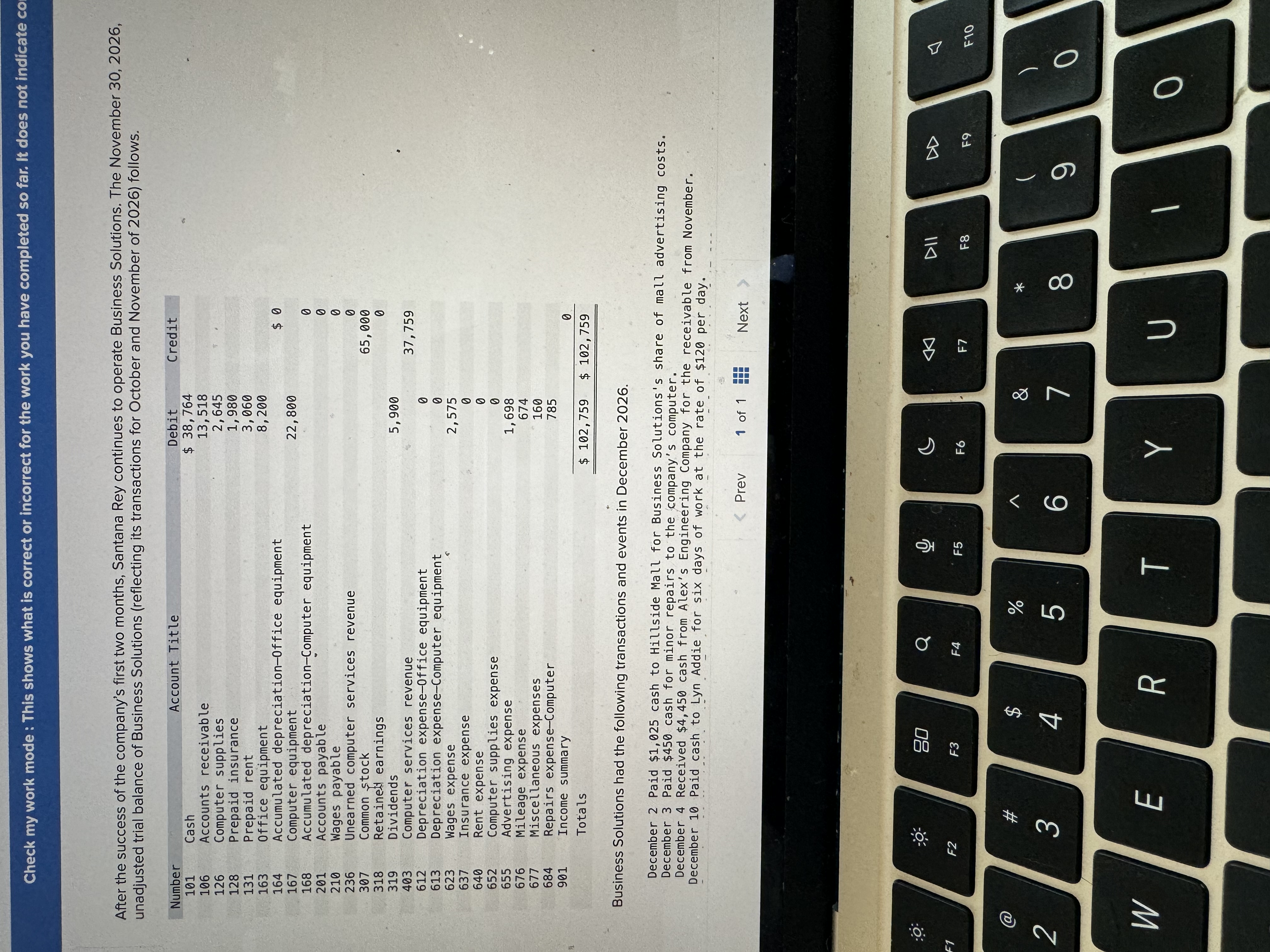 Check my work mode: This shows what is correct or incorrect for