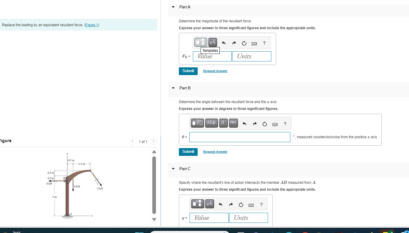 = 300 N. m. Determine the magnitude of the resultant force. Express