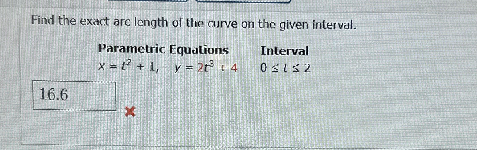 Find the exact arc length of the curve on the given interval.