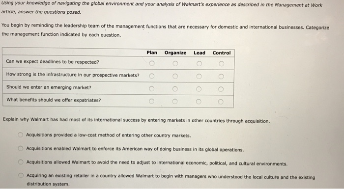 Using your knowledge of navigating the global environment and your analysis of