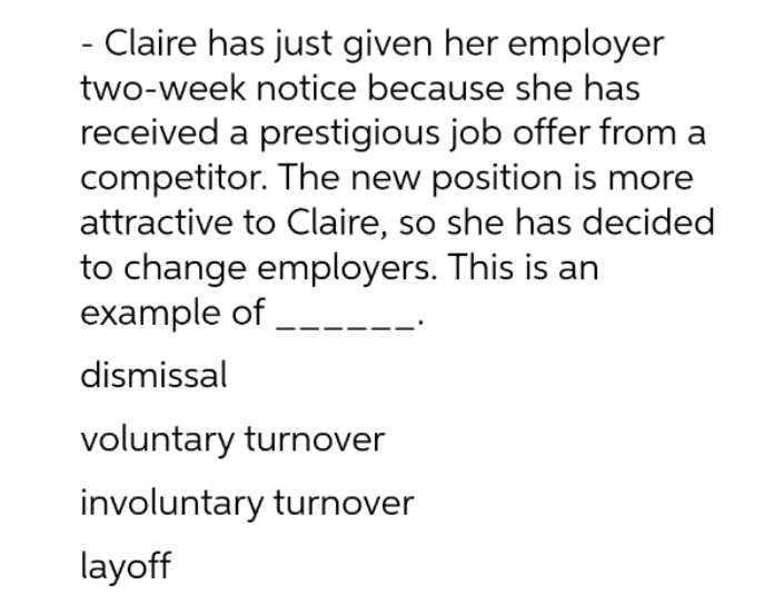 works for an at will employer dismisses a new employee within a