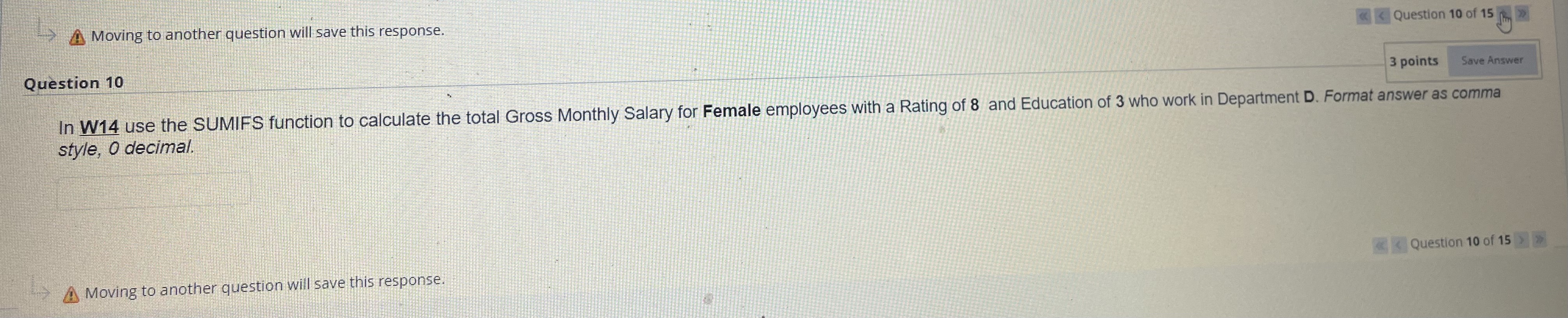 as comma style, O decimal. In cell P17: Calculate the Net Monthly