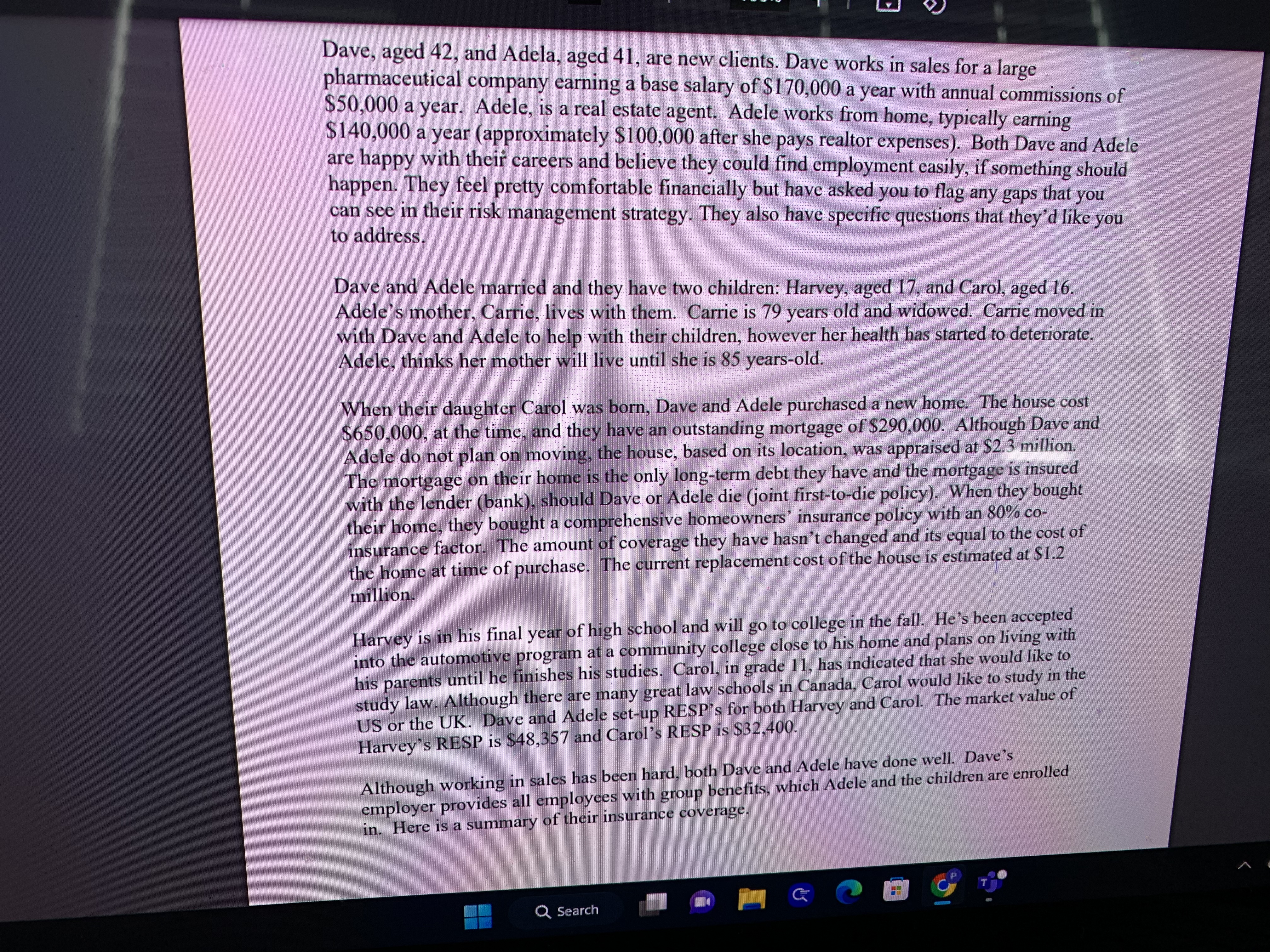 clients. At each step, give them an example of what you would