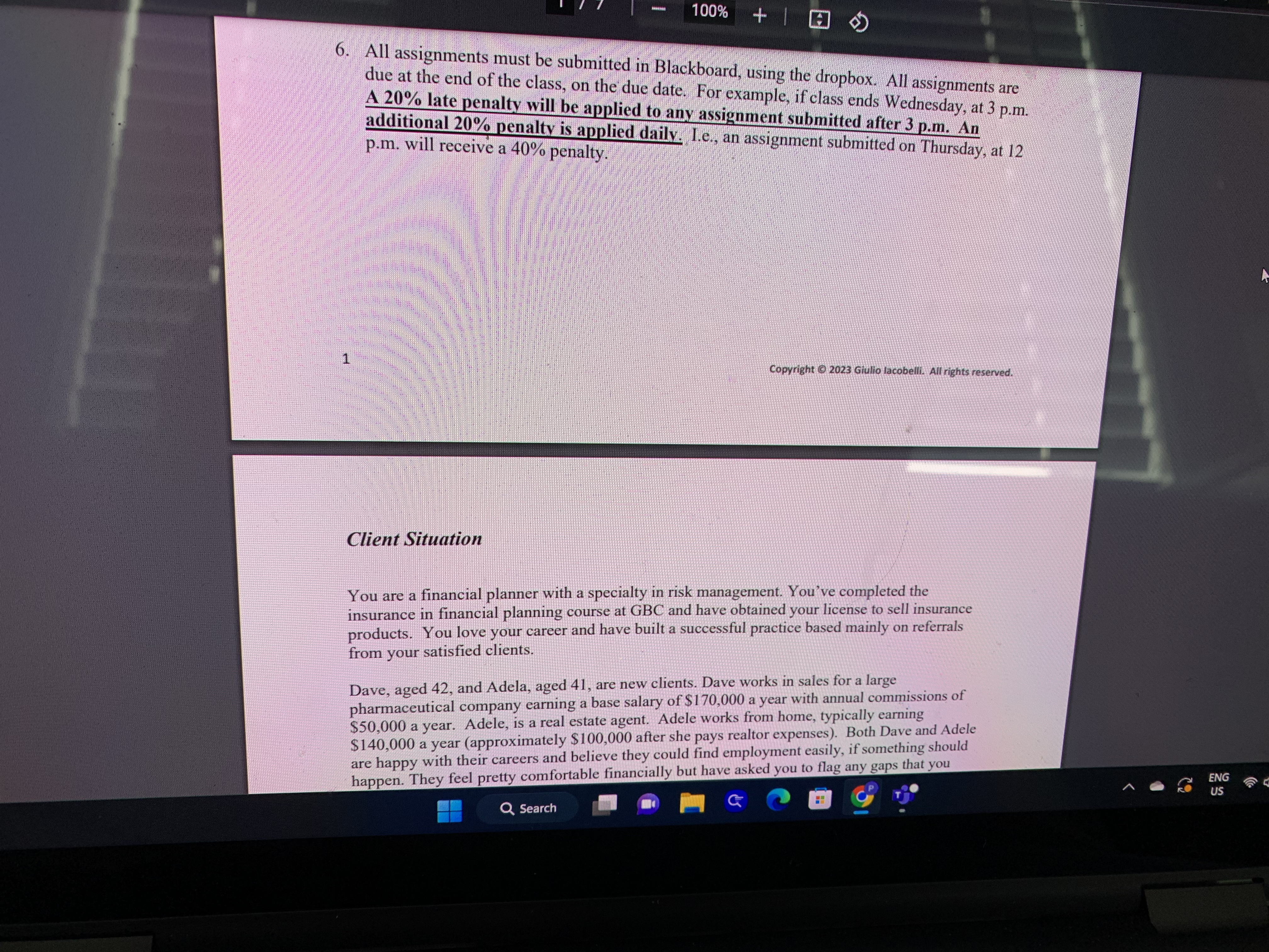 the risks 3. Calculate the amount of life insurance they should purchase