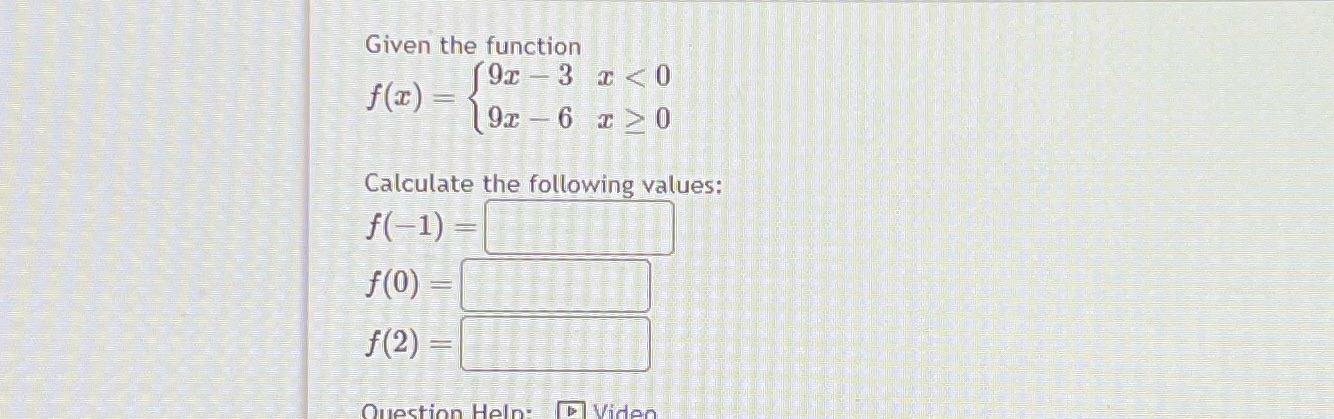 Given the function (9x 3 x 