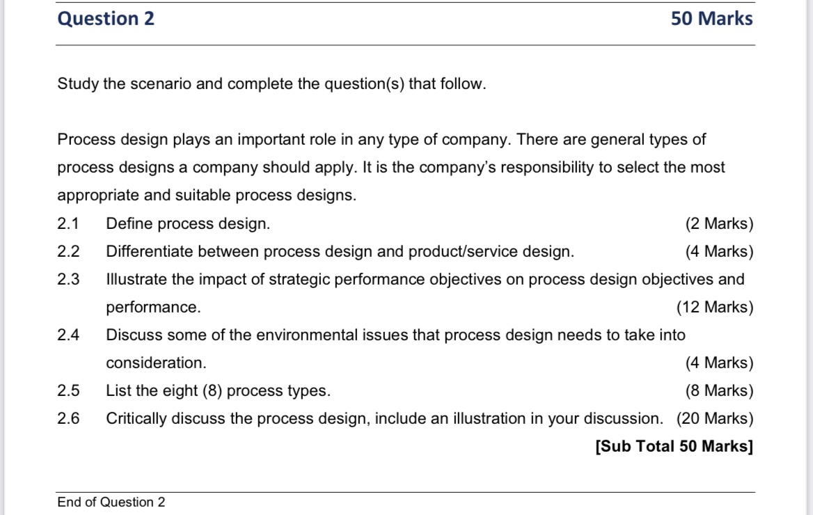 Question 2 50 Marks Study the scenario and complete the question(s) that