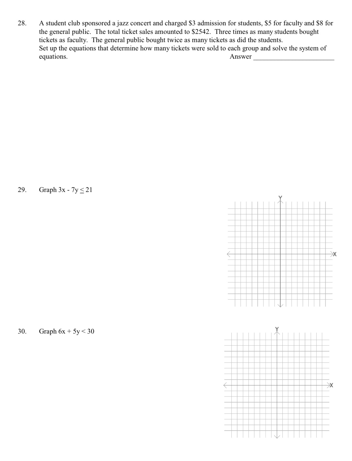 5x+3x2+6x = 21 X 4x2 + x3 = 7 26. Answer Write