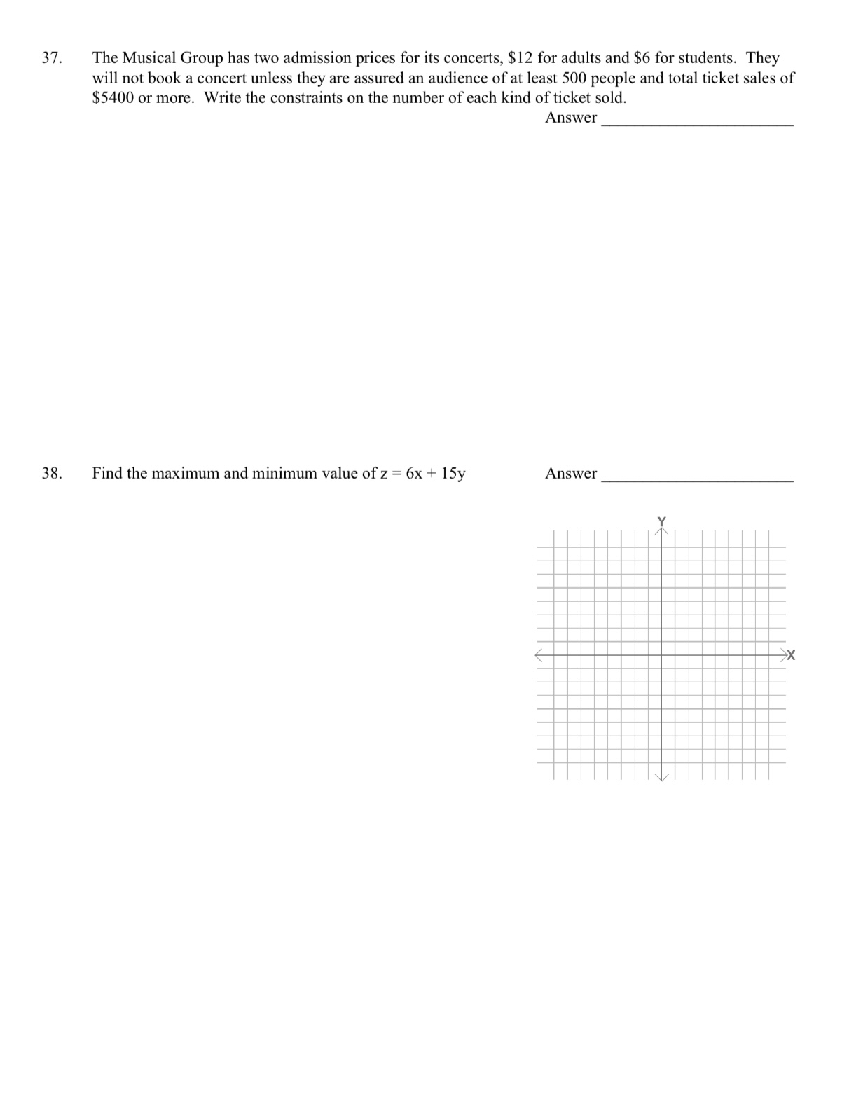 sponsored a jazz concert and charged $3 admission for students, $5 for