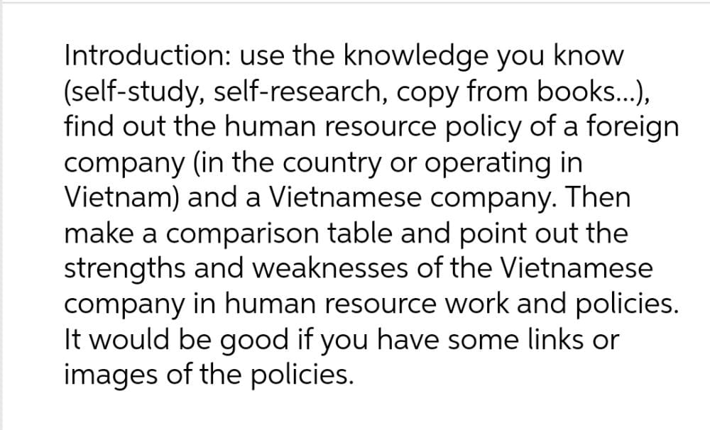 Introduction: use the knowledge you know (self-study, self-research, copy from books...), find
