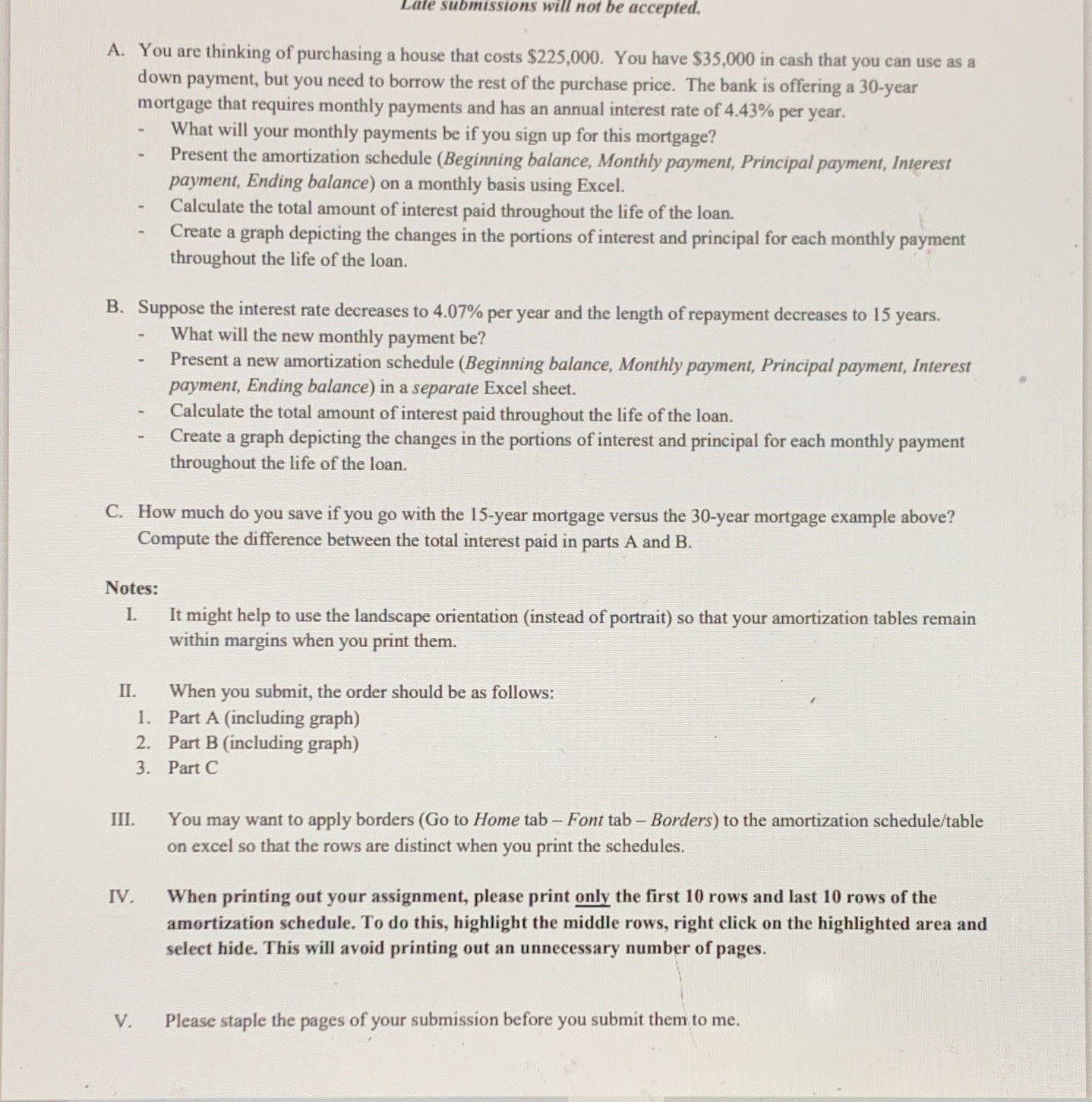 Lale submissions will not be accepted. A. You are thinking of purchasing