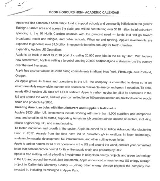 QUESTIONS THAT FOLLOW: Apple commits $430 billion in US investments over five