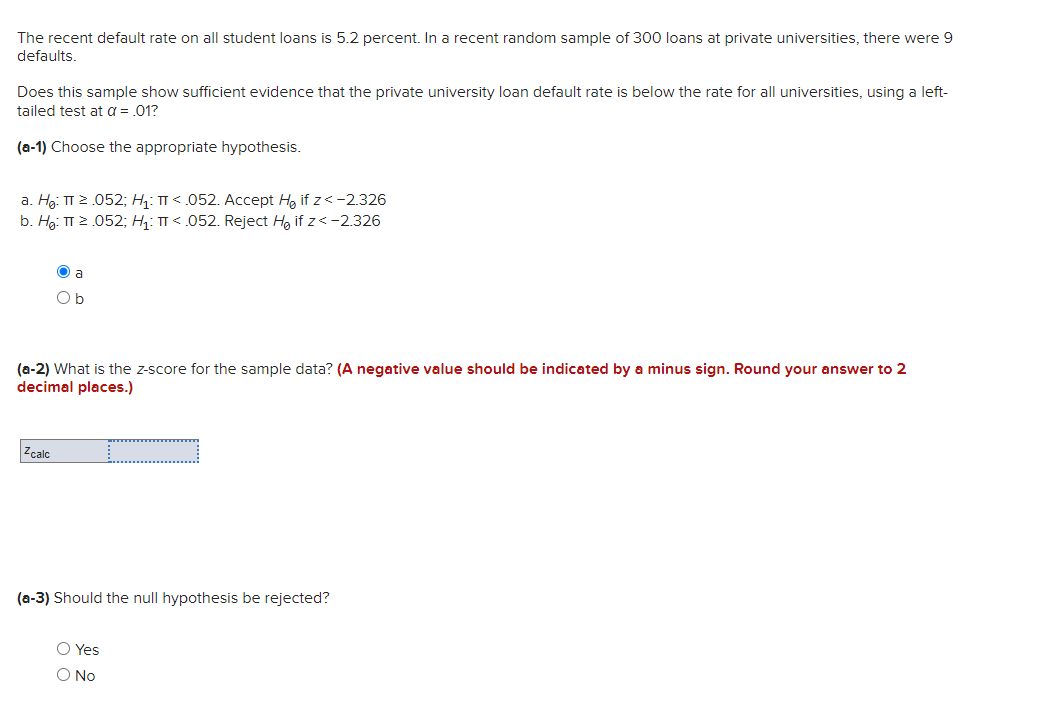 The recent default rate on all student loans is 5.2 percent. In