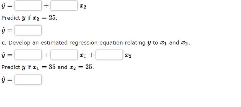 variables, x1 and x2. x1 X2 30 12 95 47 11 109