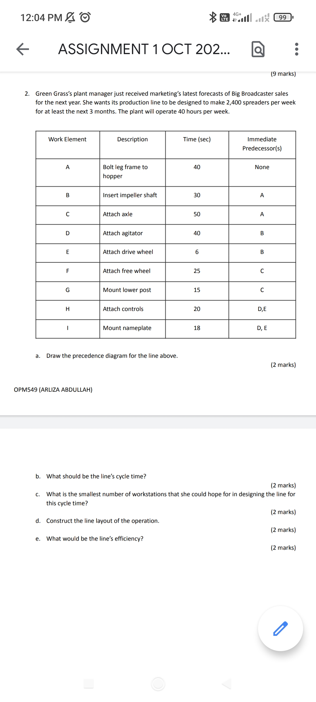 4G+ Vo LTE 99 12:04 PM Z ASSIGNMENT 1 OCT 202... (9