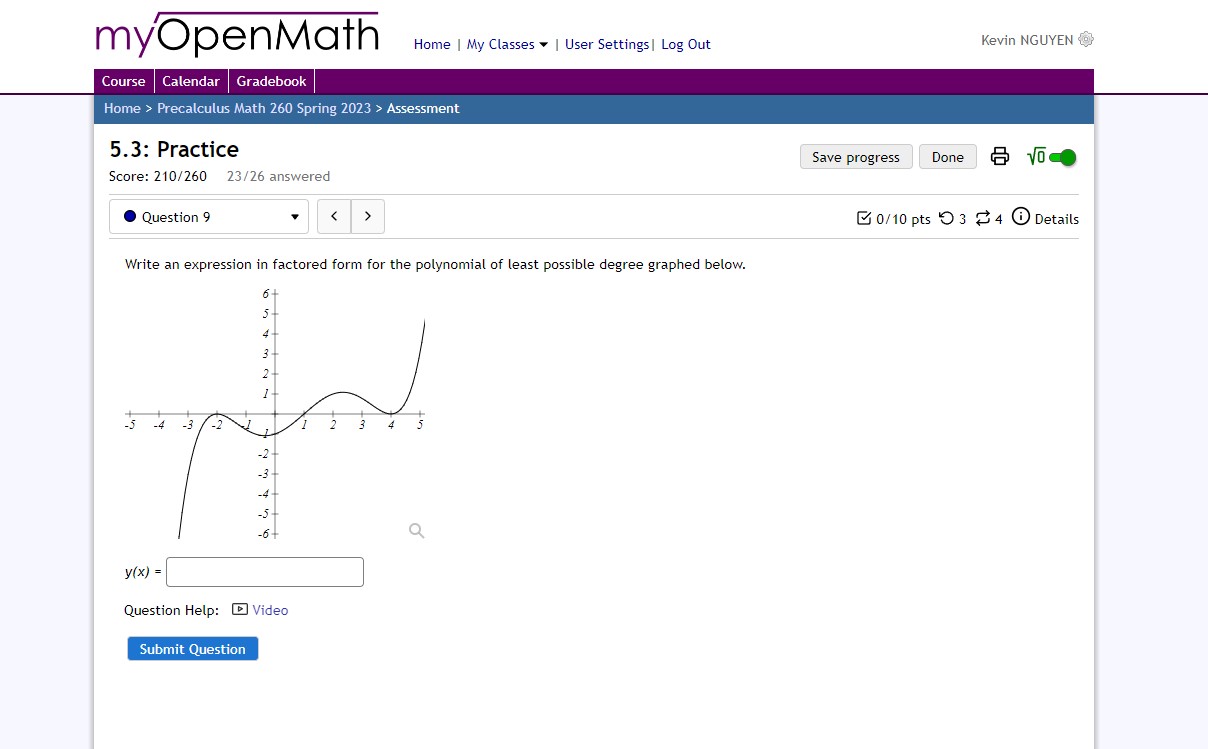 375, and that 5i is a zero, write P in factored form