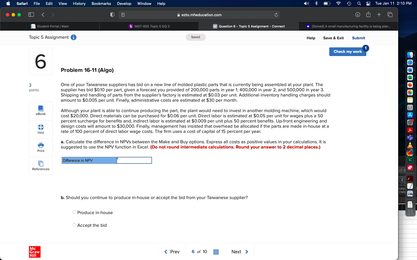 Safari File Edit View History Bookmarks Develop Window Help Student Portal |