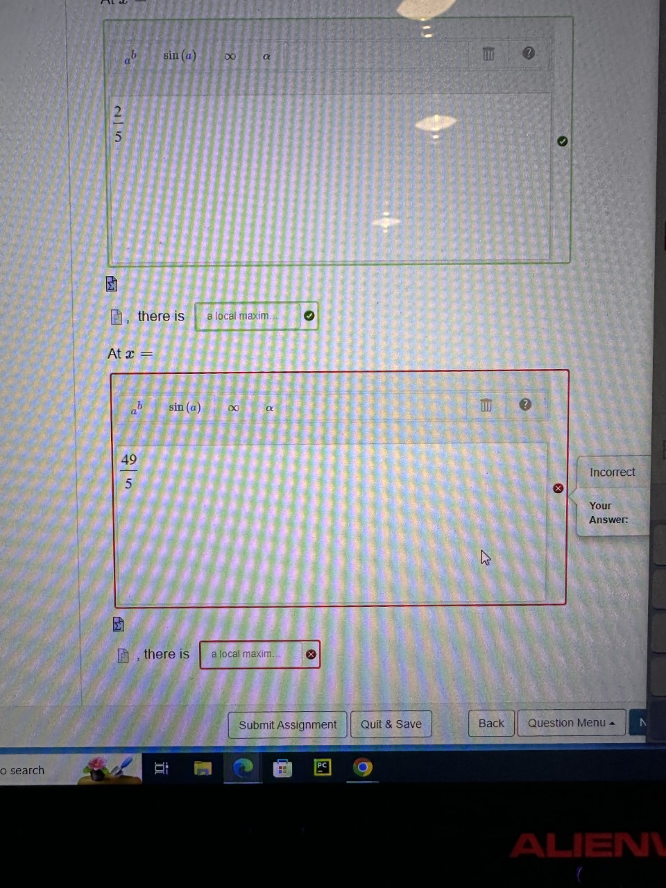 enter , type the word infinity. If the function is never increasing
