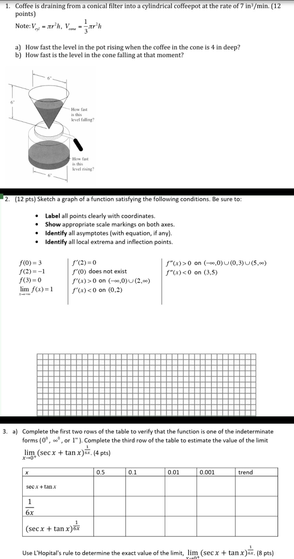 1. Coffee is draining from a conical filter into a cylindrical coffeepot