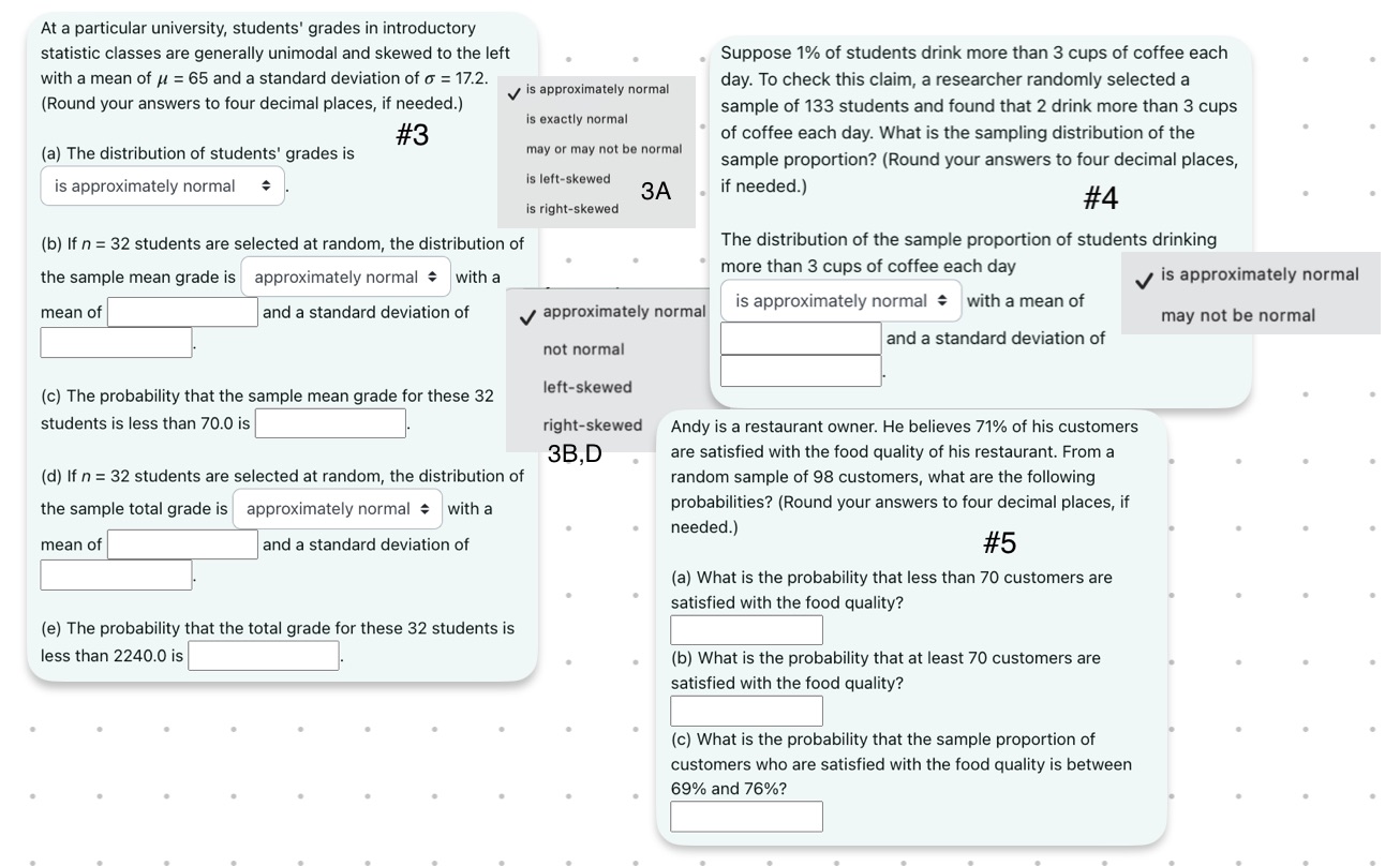 At a particular university, students' grades in introductory statistic classes are generally
