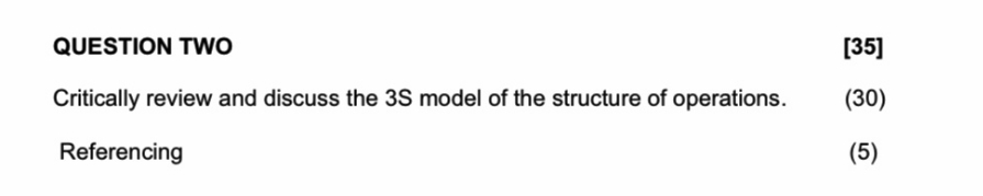 [35] (5) Critically review and discuss the 3S model of the structure