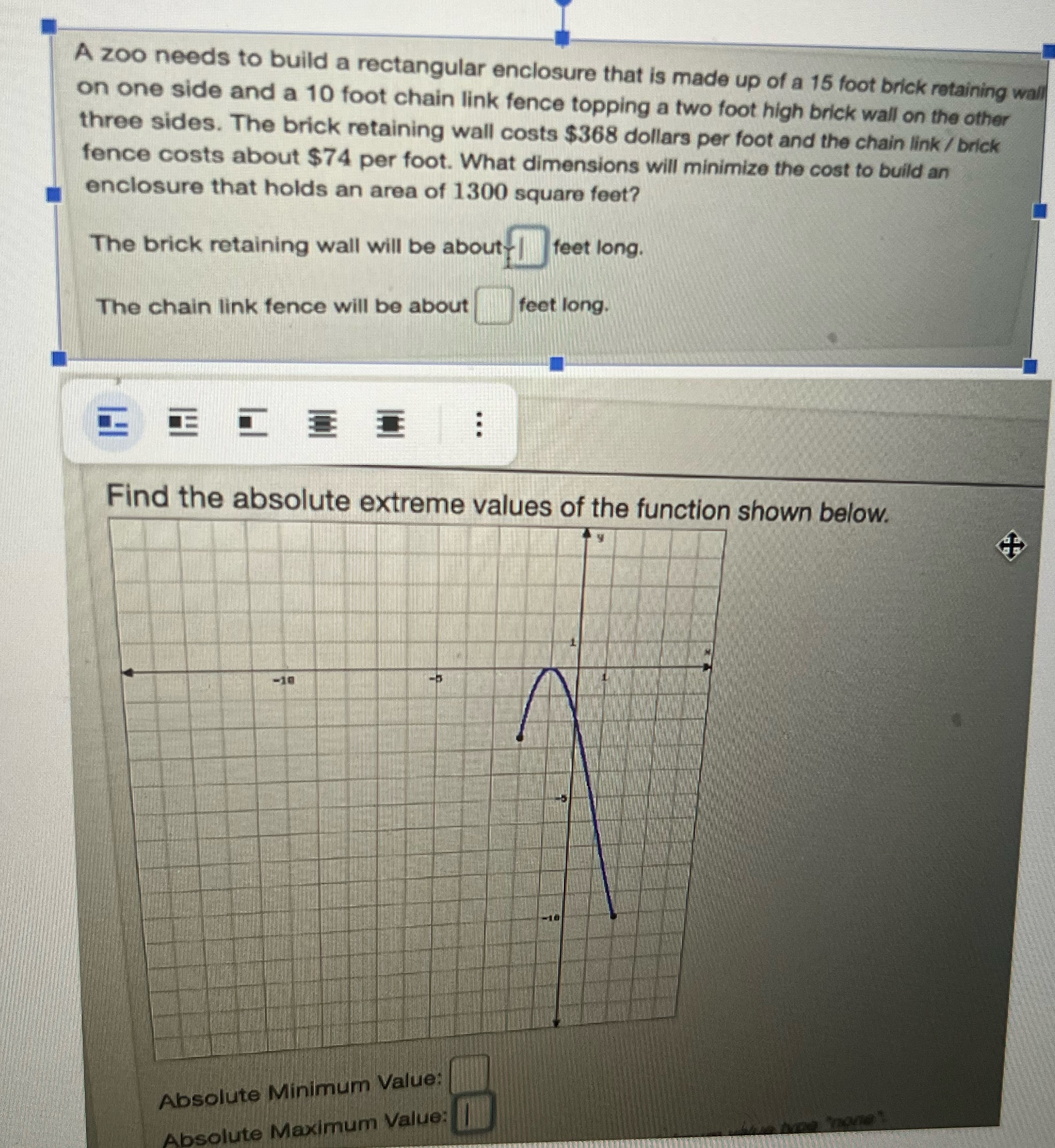 A zoo needs to build a rectangular enclosure that is made up