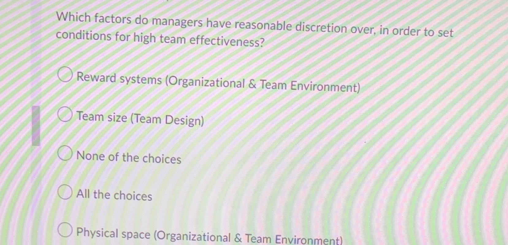 Which factors do managers have reasonable discretion over, in order to set