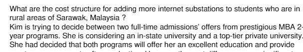 What are the cost structure for adding more internet substations to students