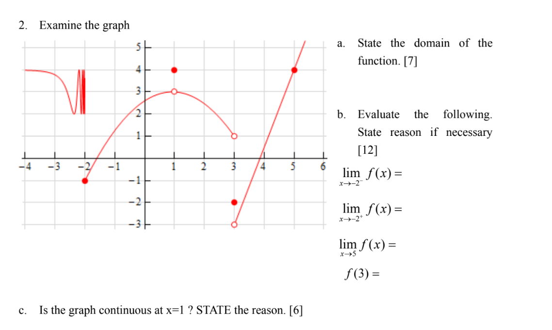 your reason. a. lim (-100) = x-100 c. lim 2x+3x32x2-5x b. lim