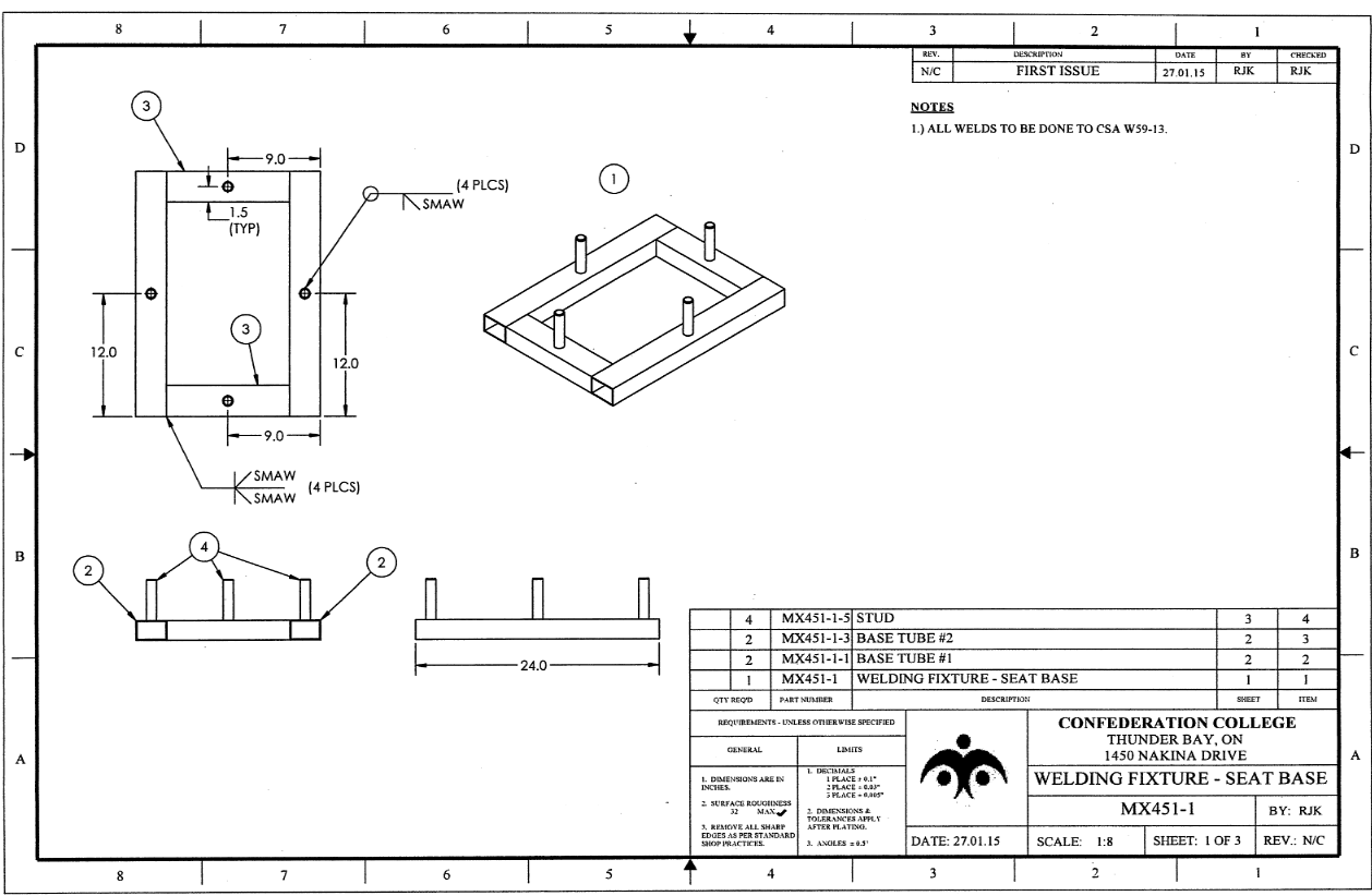 RJK REQUIREMENTS. UNLESS OTHERWISE SPECIFIED GENERAL LIMITS 1. DECIMALS 1. DIMENSIONS ARE
