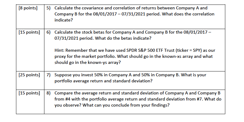 Month 2 = (Adj Close for Month 2/Adj Close for Month 1)
