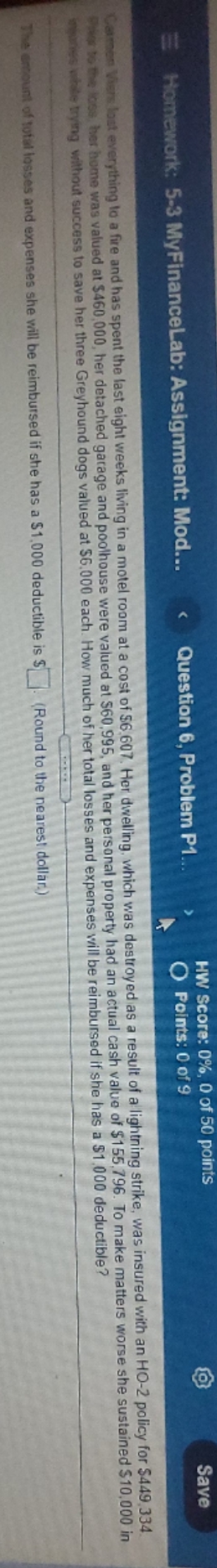 Homework: 5-3 MyFinanceLab: Assignment: Mod... < Question 6, Problem P1... HW Score:
