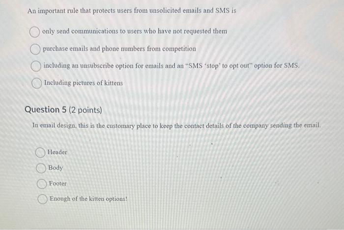 An important rule that protects users from unsolicited emails and SMS is